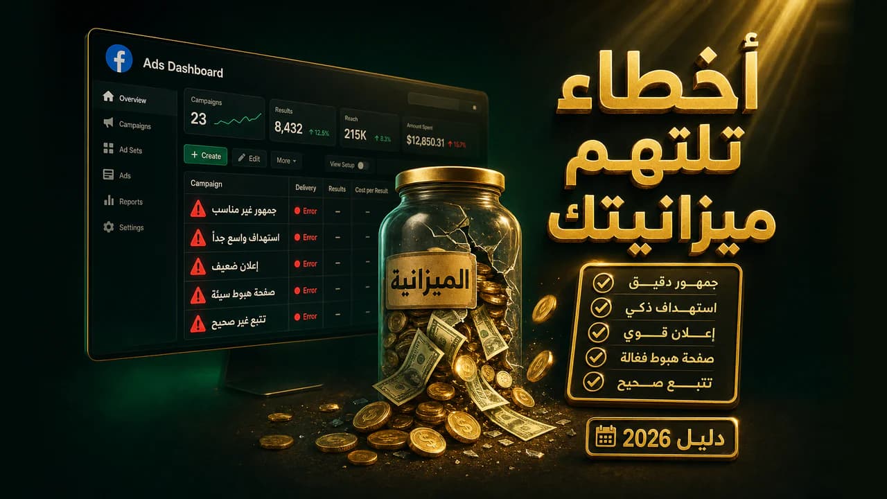 أخطاء المبتدئين في إعلانات فيسبوك (وكيف تتجنّبها 2026)