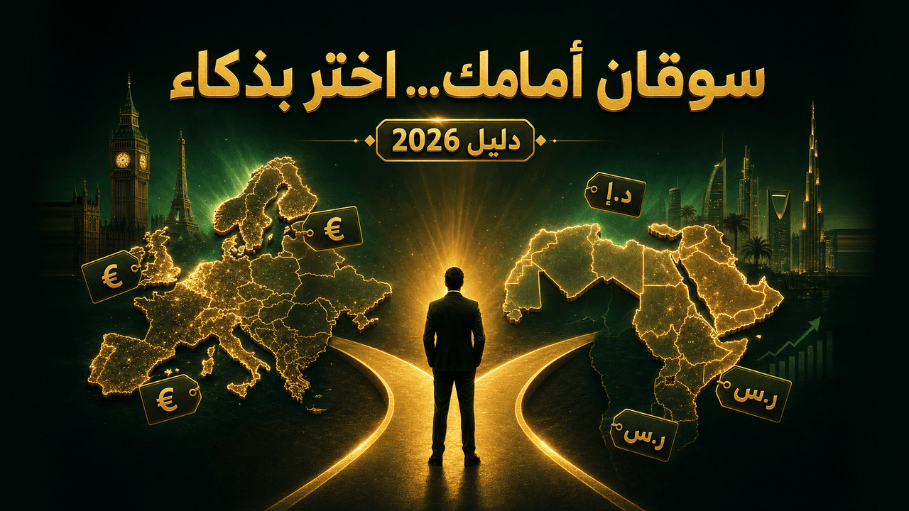 هل أبيع للسوق الأوروبي أم العربي وأنا في أوروبا؟ 2026