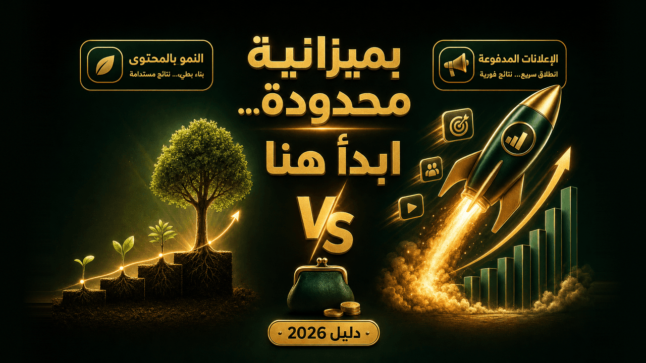 المحتوى أم الإعلانات: من أين أبدأ بميزانية محدودة؟ 2026