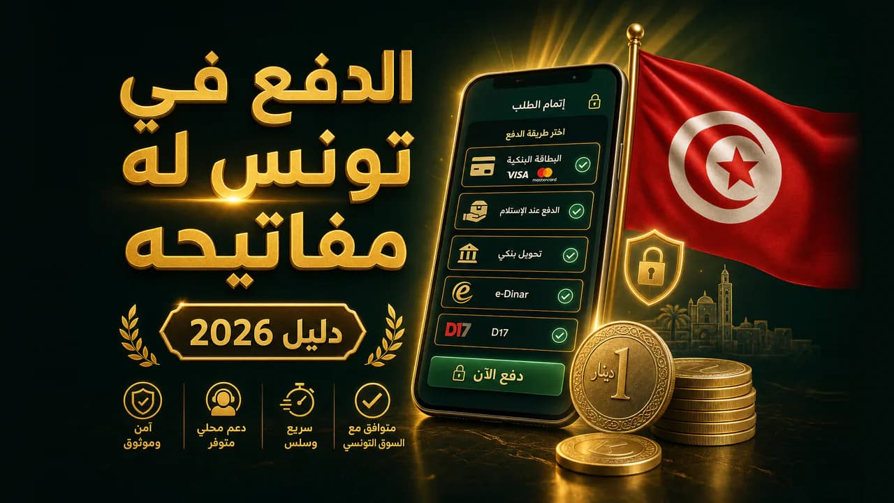 بوابات الدفع المتاحة للمتاجر في تونس (معايير 2026)