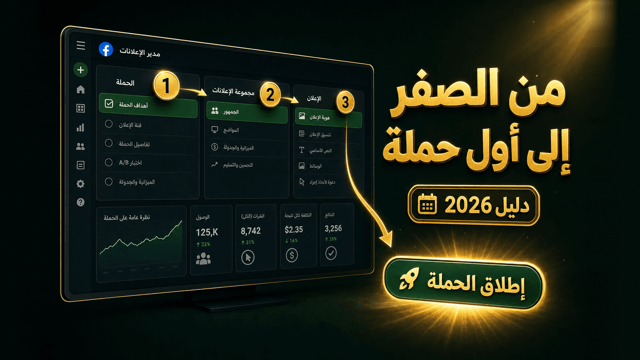 شرح مدير إعلانات فيسبوك (Facebook Ads Manager) خطوة بخطوة 2026