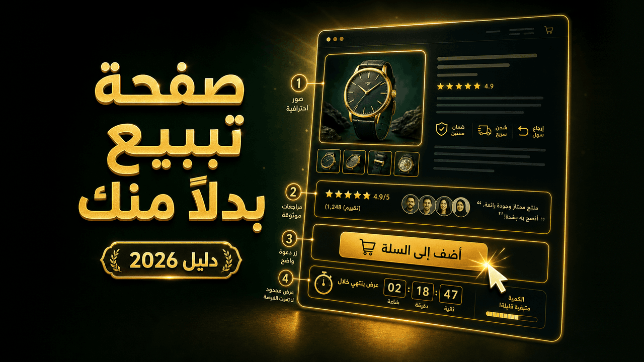 كيف أصمم صفحة منتج تبيع؟ العناصر الأساسية 2026