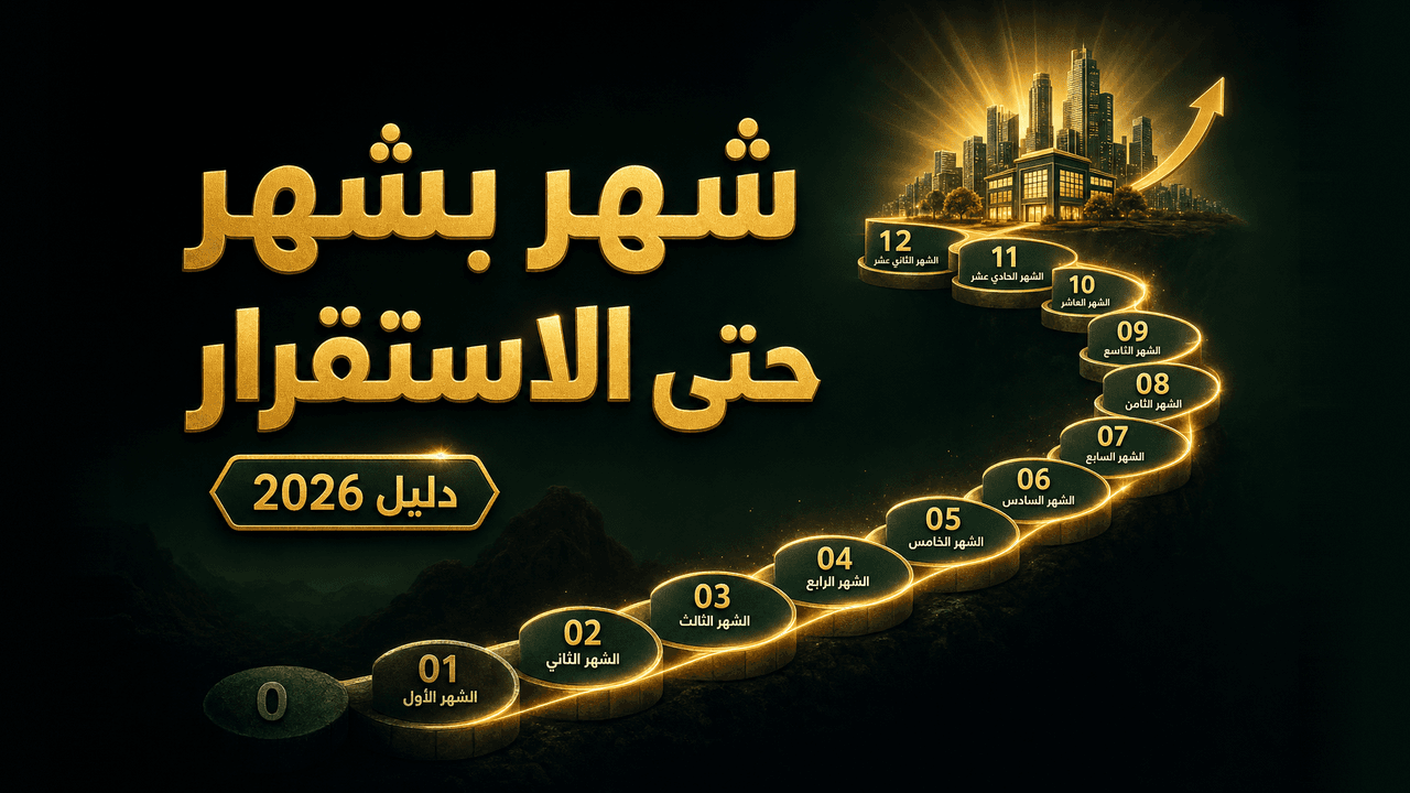 خطة 12 شهراً: من الصفر إلى بزنس مستقر — الدليل الكامل 2026