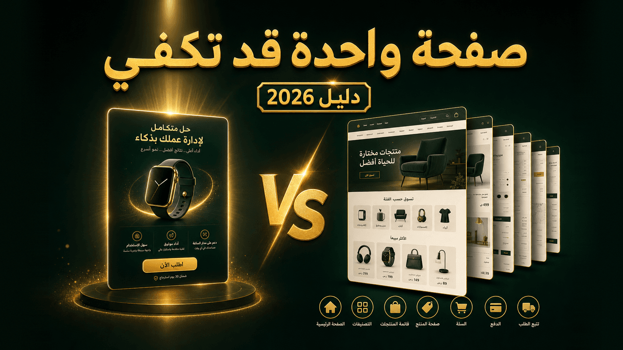 ما هو الـ Landing Page؟ ومتى أحتاجه بدل المتجر؟ 2026