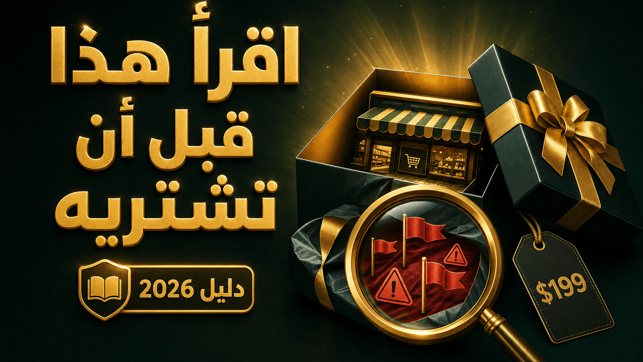 متجر شوبيفاي جاهز للبيع: هل تشتريه؟ (تحذيرات 2026)
