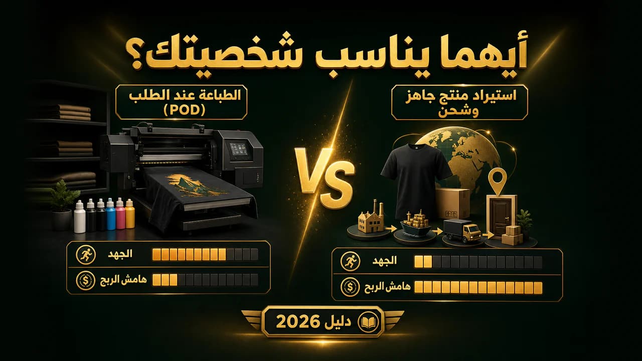 الطباعة عند الطلب (Print on Demand) أم الدروبشيبينغ؟ 2026