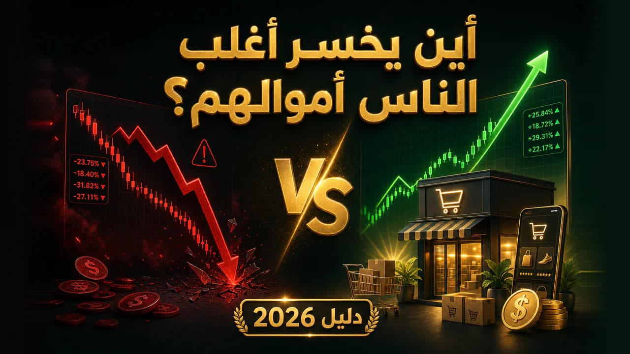 التداول أم التجارة الإلكترونية: أين تستثمر وقتك ومالك؟ 2026